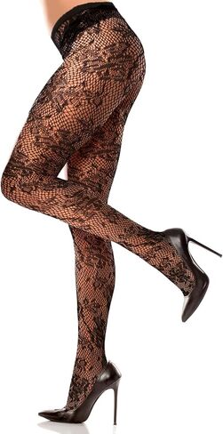 Grevosea Floral Tights for Women, Pattern Tights Black Fishnet Stockings High Waist Sheer Stockings Pantyhose in Saudi Arabia