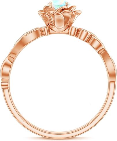 Real Ethiopian Opal Flower Engagement Ring For Women, AAA Quality, Certified Rainbow Opal Diamond Ring (Ideal For Gift) in Saudi Arabia