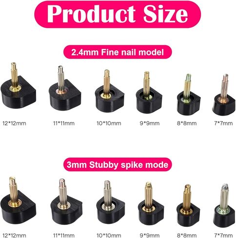 12 Pairs High Heel Tips Replacement Kit, U Shaped Heel Caps for High Heels, 2.4mm & 3mm Metal Core Caps Protectors, Heels Tips Replacement Dowels in Saudi Arabia