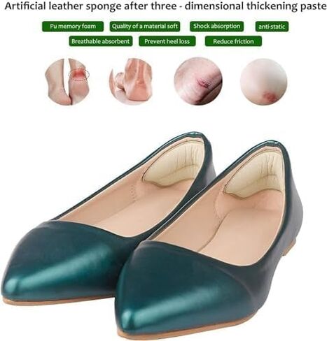 4PCS Heel Grips Liner Cushions Inserts for Loose Shoes, Heel Pads Snugs for Men and Women, Filler Improved Shoe Fit and Comfort, Protectors Heel Cushion Liners (Black) in Saudi Arabia