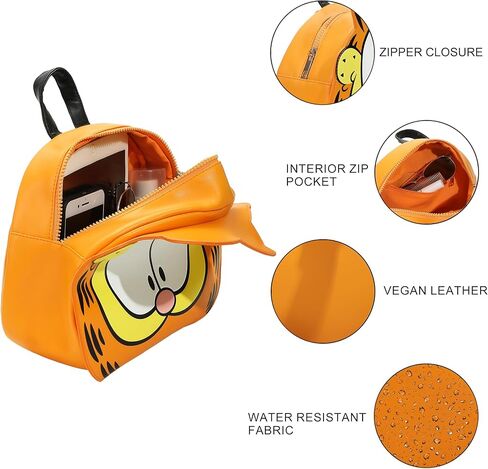 Garfield Character Head Orange 9" Adult Mini Novelty Backpack in Saudi Arabia