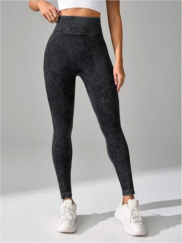 SweatyRocks Women's High Waisted Leggings Tummy Control Gym Running Yoga Pants in Kuwait