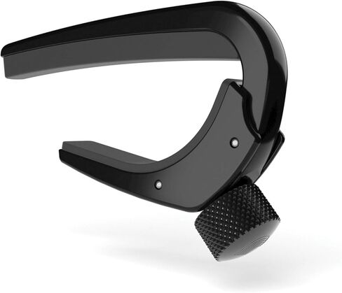 Planet Waves من D'Addario Planet Waves Guitar Capo - فنان NS - للقيثارات الكهربائية والصوتية المكونة من 6 أوتار - استخدام بيد واحدة - حامل اختيار متكامل - أسود in Saudi Arabia