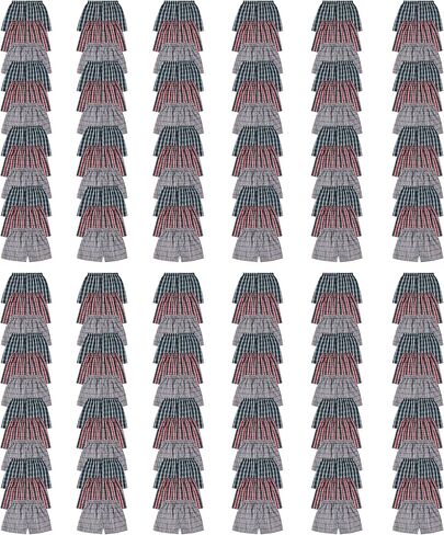 BILLIONHATS 144 حزمة من سراويل الملاكم الرجالية بالجملة، ملابس داخلية رجالية قطنية ملونة بكميات كبيرة، التبرع للملاجئ المشردين in Saudi Arabia