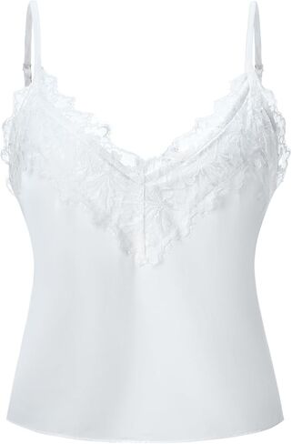 Women's Lace Deep V Neck Tops Summer Dressy Casual Spaghetti Strap Going Out Camisole Top in Saudi Arabia