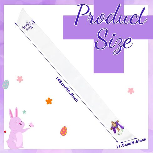 2 Pcs Easter Sash for Wreath Front Door 4.5 x 56 in He is Risen Religious Cross Wreath Sash Door Decor Easter Accessories for Porch Indoor Outdoor Home Garland Party Yard Doorway in Kuwait