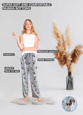Collections Etc E & S Imports Women's Beagle Dog Lounge Pants - Pajama Pants Pajama Bottoms - X-Large in Saudi Arabia