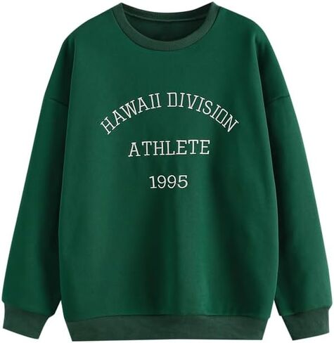 ZAFUL Women's Oversized Quarter-Zip Sweatshirt Alaska Eagle Letter Colorblock Fleece-Lined Pullover Vintage Raglan Hoodie in Saudi Arabia