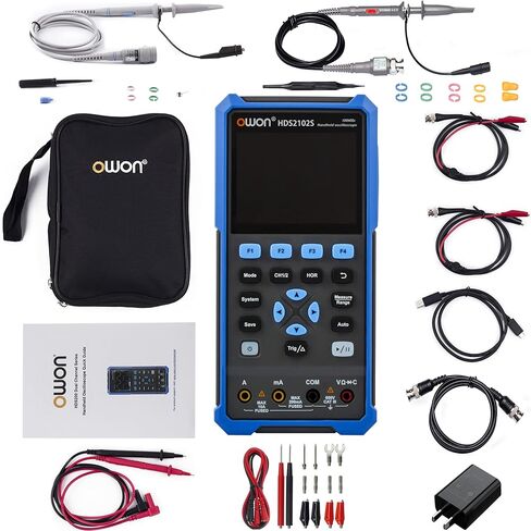 70MHz Bandwidth 2+1CH Handheld OWON Oscilloscope 3 in 1 Functions with 4 1/2 Multimeter 25MHz Arbritary Waveform Generator (2+1 CH/HDS272S) in Saudi Arabia