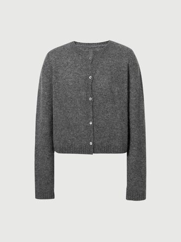 Women’s Silk-Cashmere Cardigan, Lightweight Soft Knit Round Neck Sweater, Button Front Elegant Layer for Spring & Fall in Saudi Arabia
