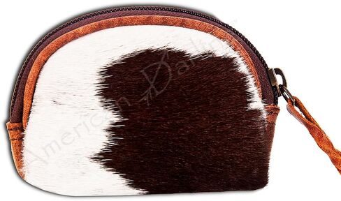 American Darling Coin Purse Hair on Genuine Leather Western Women Bag | Handbag Wristlet Travel Clutch in Saudi Arabia