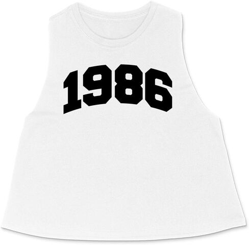 1986 Collegiate Racerback Crop Tank Top Women's in Saudi Arabia