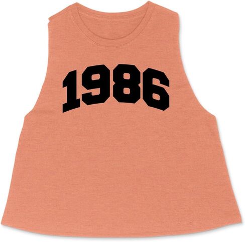 1986 Collegiate Racerback Crop Tank Top Women's in Saudi Arabia