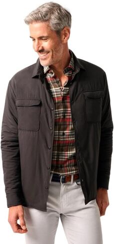 johnnie-O Men's Denzel Featherweight Shacket, Shell in Saudi Arabia