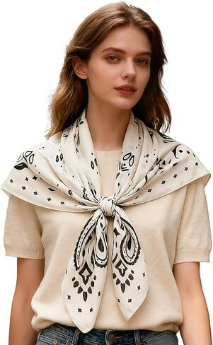 35" Head Scarf Large Square Scarf Like Cotton Hairscarf Fashion Scarves Bandana Night Sleeping Wraps for Women B01 in Saudi Arabia