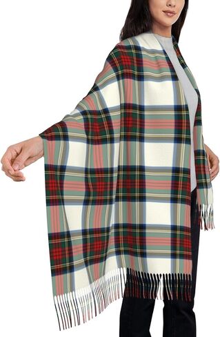 Scarf for Women, Plaid Winter Shawl, Soft Cashmere Feel Large Blanket Scarf, Cozy Travel Wrap for Evening Dresses in Saudi Arabia