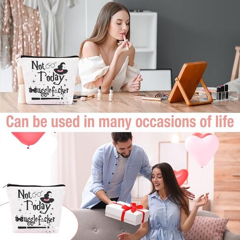 Funny Magic Wizard Cosmetic Bag Not Today Makeup Bag Pouch Birthday Christmas Gifts for Women Girl Sister Friends in Saudi Arabia