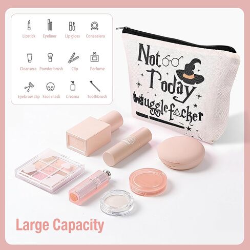 Funny Magic Wizard Cosmetic Bag Not Today Makeup Bag Pouch Birthday Christmas Gifts for Women Girl Sister Friends in Saudi Arabia