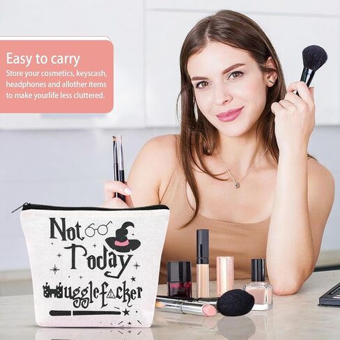 Funny Magic Wizard Cosmetic Bag Not Today Makeup Bag Pouch Birthday Christmas Gifts for Women Girl Sister Friends in Saudi Arabia