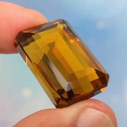 REAL-GEMS توباز دخاني فضفاض 90 قيراط. قطع زمرد ممتازة أحجار كريمة مفكوكة GGS-968 in Kuwait