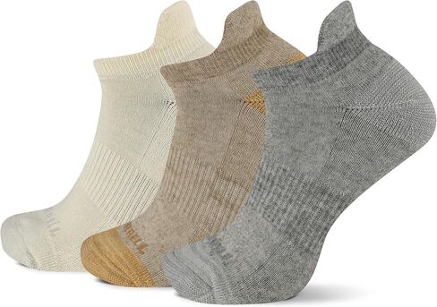 Merrell Men's and Women's Wool Everyday Hiking Low Cut Socks - 3 Pairs - Cushioned Moisture Wicking in Saudi Arabia