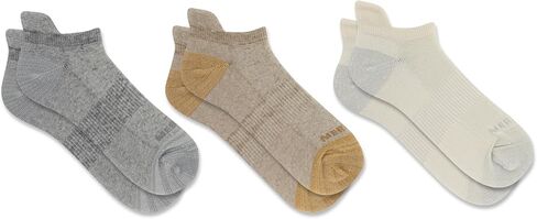 Merrell Men's and Women's Wool Everyday Hiking Low Cut Socks - 3 Pairs - Cushioned Moisture Wicking in Saudi Arabia