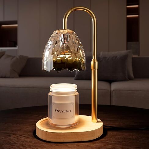 Candle Warmer Lamp with Timer, Adjustable Height & Brightness – Wax Melt Warmer for Jar Candles, Birthday Gifts for Women, Home Decor, Housewarming Gifts New Home with 2 Bulbs (Amber) in Saudi Arabia