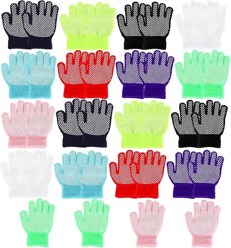 18 Pairs Kids Grip Gloves Winter Anti-Skid Gloves Warm Full Fingers Glove Stretchy Knitted Glove for Toddler Boys Girls in Saudi Arabia