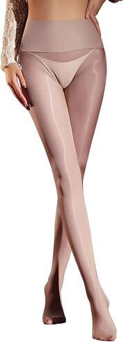 Women's Shimmer Shiny Tights Sheer Seamless Sparkly Tights Control Top Pantyhose for Date Dance Stockings in Saudi Arabia
