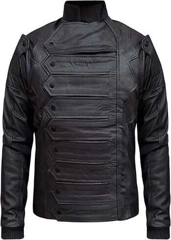 Fashion Straps Leather Jacket with Detachable Sleeves 2 in 1 in Saudi Arabia