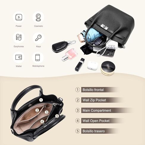 Genuine Leather Bucket Bags for Women: Small Tote Purses for Ladies Luxury Designer Crossbody Satchel Handbags in Saudi Arabia