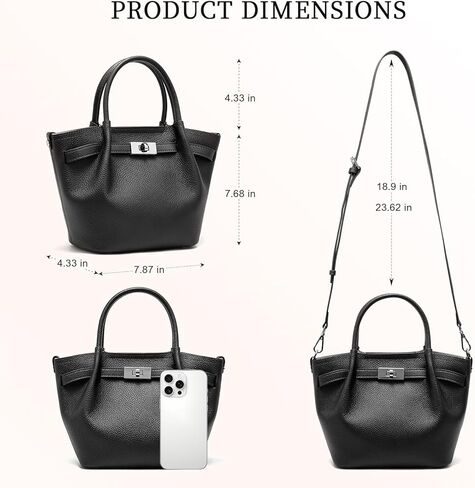 Genuine Leather Bucket Bags for Women: Small Tote Purses for Ladies Luxury Designer Crossbody Satchel Handbags in Saudi Arabia