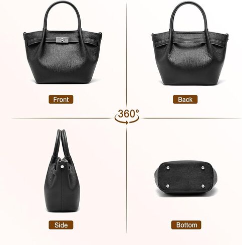 Genuine Leather Bucket Bags for Women: Small Tote Purses for Ladies Luxury Designer Crossbody Satchel Handbags in Saudi Arabia