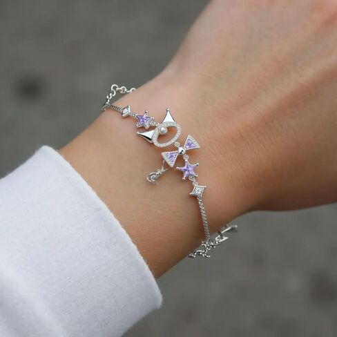 2 Pcs Rhinestone Charm Bracelet Set for Women,Cute Design Adjustable Bracelets for Everyday & Special Occasions in Saudi Arabia
