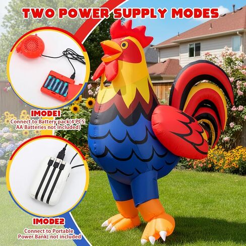 Jenaai Inflatable Chicken Costume for Adult Blow up Rooster Suit with Blowers Transparent Window Design Funny Halloween Cosplay Costume for Men Women Birthday Christmas Party in Saudi Arabia
