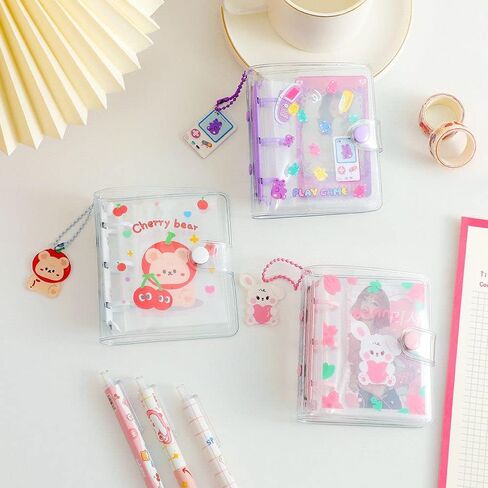 Photo Album Stationery Loose Leaf Notebook Mini 3 Hole Planner Hand Book Binder Ring Notebook(60sheet page) in Saudi Arabia