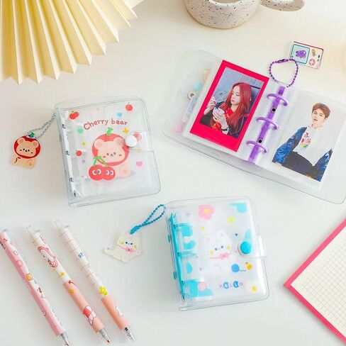 Photo Album Stationery Loose Leaf Notebook Mini 3 Hole Planner Hand Book Binder Ring Notebook(60sheet page) in Saudi Arabia
