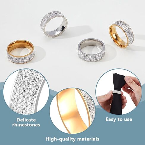 AHANDMAKER 4 قطع بلونين للرجال، مشبك ربطة عنق، إكسسوارات ربطة عنق مع كريستال الماس، ربطات عنق صلبة، إكسسوارات ربطة عنق، حامل، حلقات مشبك أنيقة لهدايا مجوهرات الزفاف in Saudi Arabia