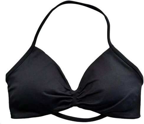 SHENHE Women's Halter Sports Bra Open Back Padded Open Back Stretch Workout Gym Bra in Saudi Arabia