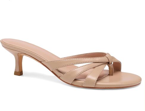 Gold Kitten Heels Sandals for Women Flip Flop Open Toe Sandals Comfortable Slip On Mules Women Thong Slide Heeled Sandals. in Saudi Arabia