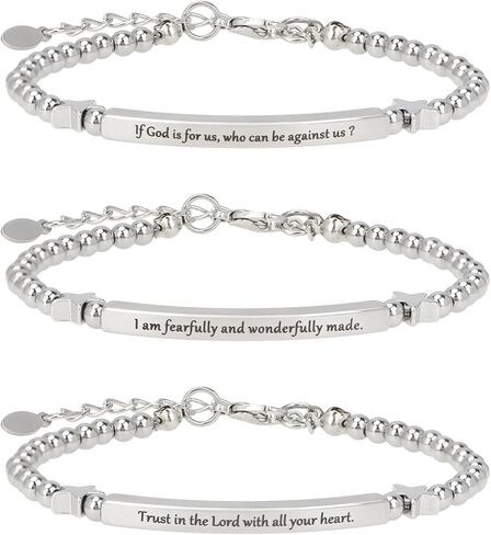 kilofly Set of 3/6 Bible Verse Bracelet Christian Unique Religious Gift for Women in Saudi Arabia