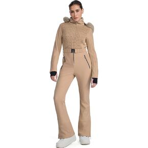 GS SNOWING Womens Ski Suit One Piece Snowsuit Winter Snow Snowboard Slim Insulated Jumpsuits Waterproof Windproof in Kuwait