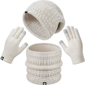 وشاح شتوي من Warmiehomy للنساء، قبعة صغيرة 3 في 1 مع وشاح وقفازات in Kuwait