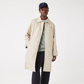 Lacoste Men’s Heritage 3-in-1 Check Trench, WOOD SHAVING/MULTICO, Medium in Kuwait