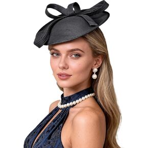 قبعة Pillbox Fascinator بنمط عتيق من عشرينيات القرن العشرين - أغطية رأس لحفلات الكوكتيل والشاي للنساء والفتيات مع عصابة رأس ومشبك شعر in Kuwait