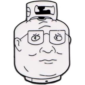 King of the Hill Hank Propane Tank Bobby Peggy كارتون كوميدي تلفزيوني 1.4 "شارة المينا المثبته بالدبابيس in Kuwait