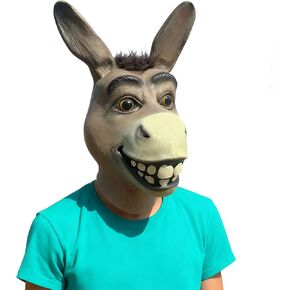 Donkey Mask, Classic Movie Role Play Latex Head Masks, Deluxe Animal Face Mask for Adult Cosplay Party Props in Saudi Arabia