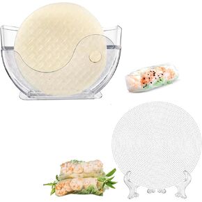 ورق رابح ربيع لفائف الماء حامل وعاء الصيف لفة الصيف وعاء الماء وعاء للورق الأرز - لفائف البيض ، وصنع لفائف نابض طازجة (ورقة الأرز غير مدرجة) in Kuwait