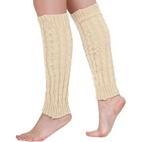 Leg Warmers for Women, Cable Knit Warm Leg Warmers Long Socks for Ballet Dance and 80s Party in Saudi Arabia
