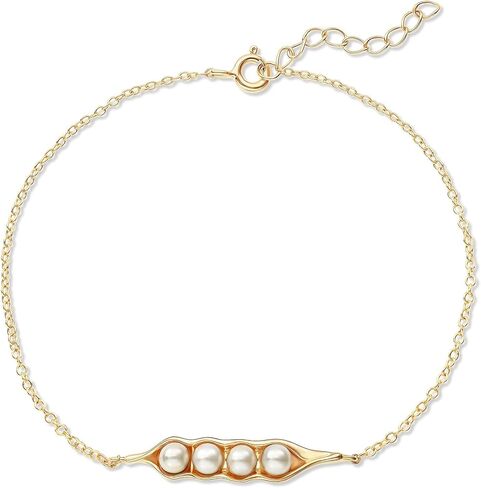 EVE'S ADDICTION 4 Peas in a Pod Simulated Pearl Bracelet - Gifts for Mom in Saudi Arabia